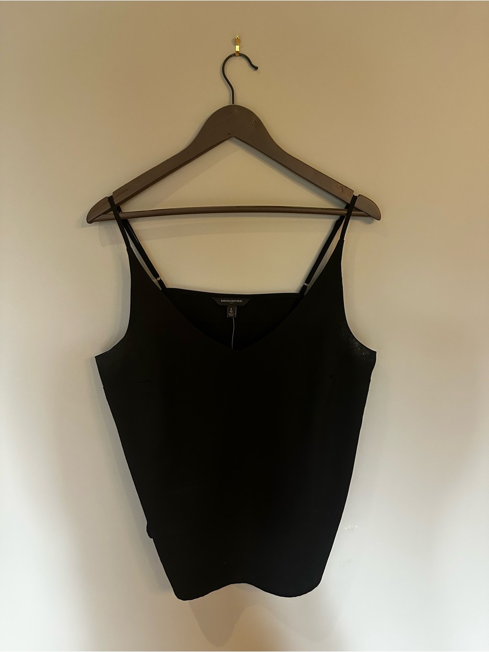 Banana Republic Black V-Neck Silk Camisole